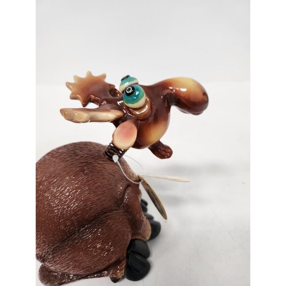 VTG Exhart Moose Wobbler Figurine Tim Twinkler Rare Geeky Gigglers Collection - Picture 6 of 12